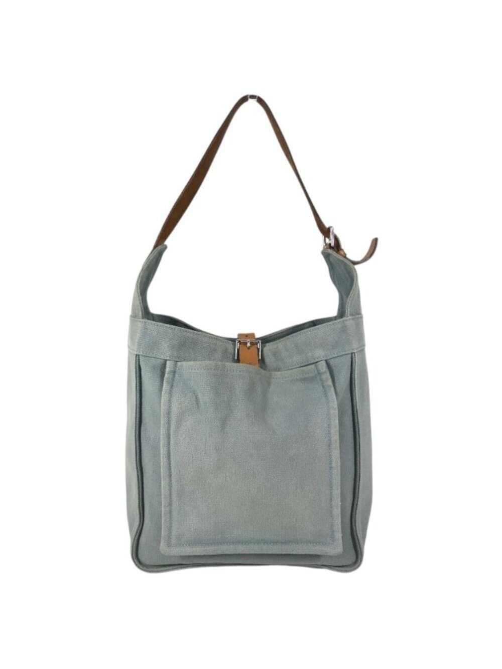 Hermes Tote Marwari PM Shoulder Bag Canvas Blue